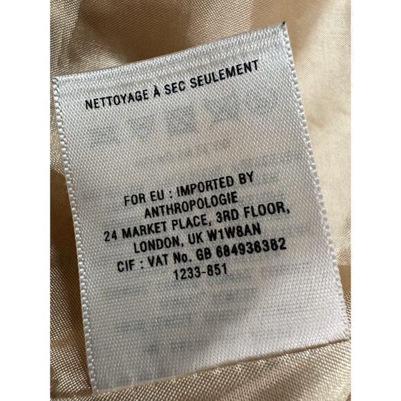 Anthropologie ELEVENSES Glitzen Party Blazer 14 Champagne Sequined Sleeves Glam - Picture 15 of 16